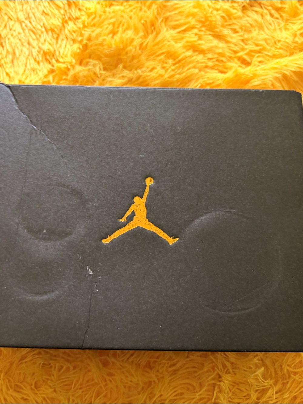 Jordan Sneakers Black Box with Gold Jumpman Logo